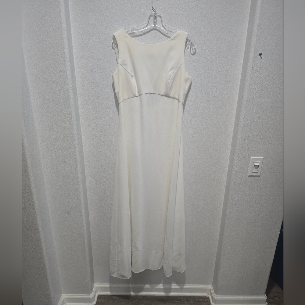 Elegant ivory evening dress soze 12 see mrasurements
